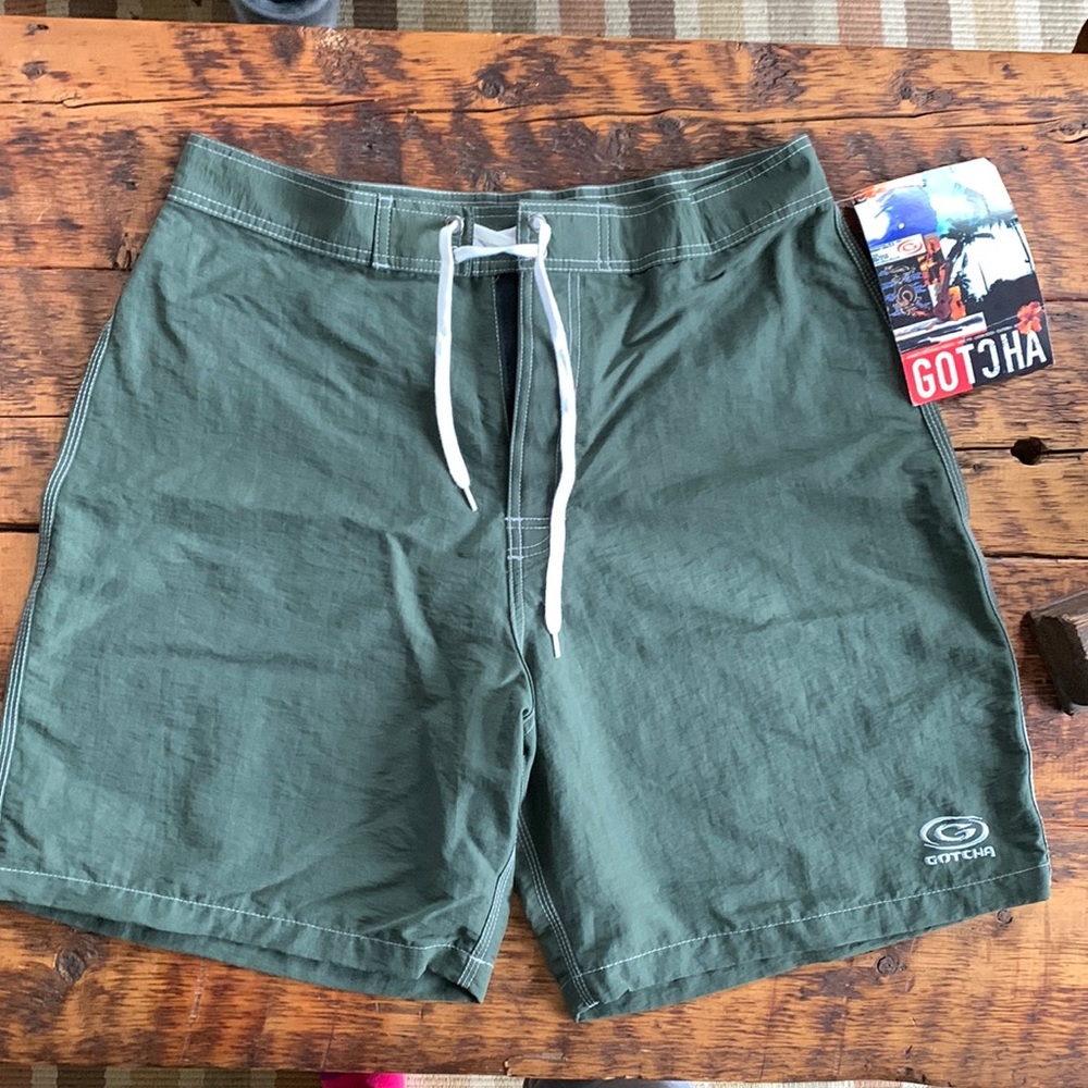 Dark green new Gotcha boardshorts